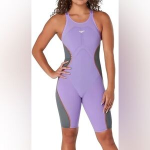 WOMEN'S SPEEDO LZR FASTSKIN PURE INTENT CLOSED BACK KNEESKIN TECH SUIT